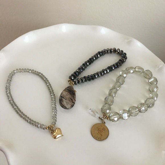 Danielle Stevens Set 3 Stone & Crystal Bracelets - Picture 2 of 8